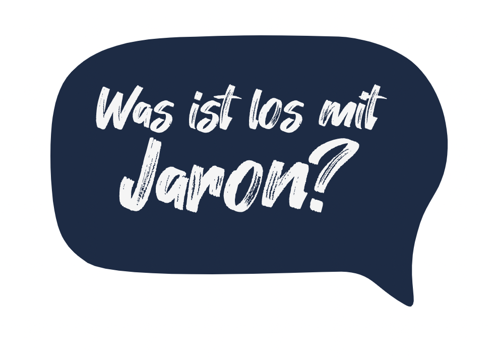 Logo "Was ist los mit Jaron?" Sprechblase