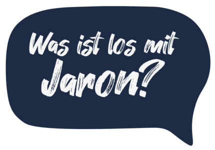 Logo "Was ist los mit Jaron?" Sprechblase